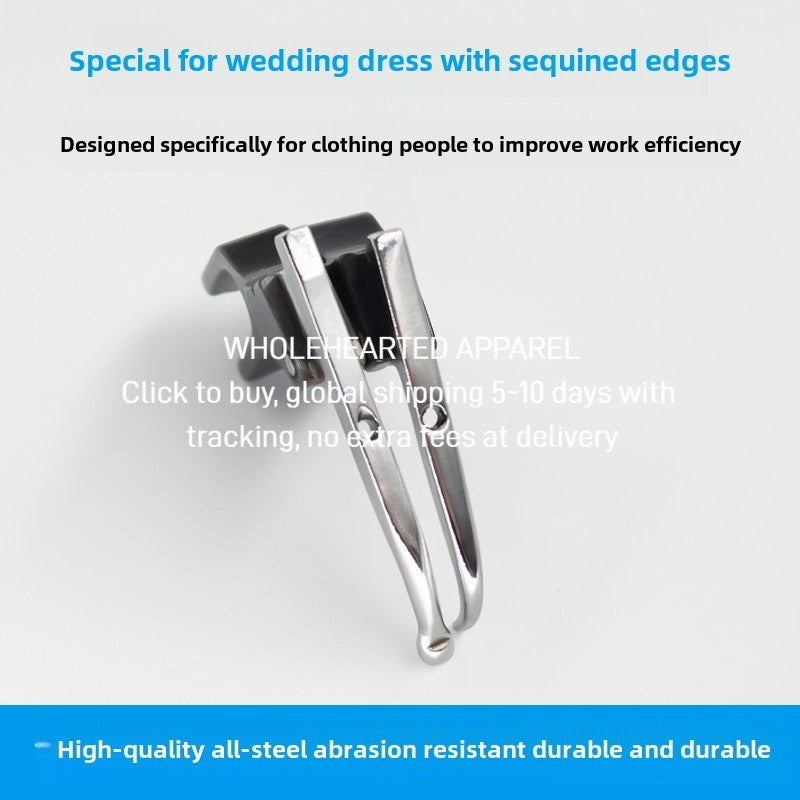 1494★ Special presser foot for bead edge sequined wedding dress fabric, eliminating the time to knock beads and replenish beads, sewing machine accessories**
