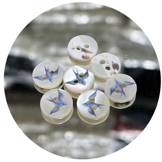 3064  Exquisite Versatile Swallow Shell Button Pure Natural Fritillary Button Tarobe High-end Shirt Button Decorative Button 11.5