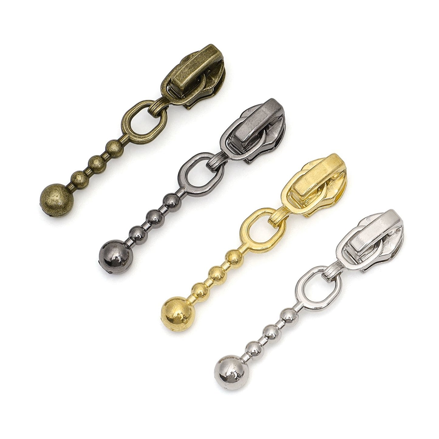 3080 Zipper No. 3 nylon bronze light gold gun color silver pendant slider hook beads clothing bags general accessories