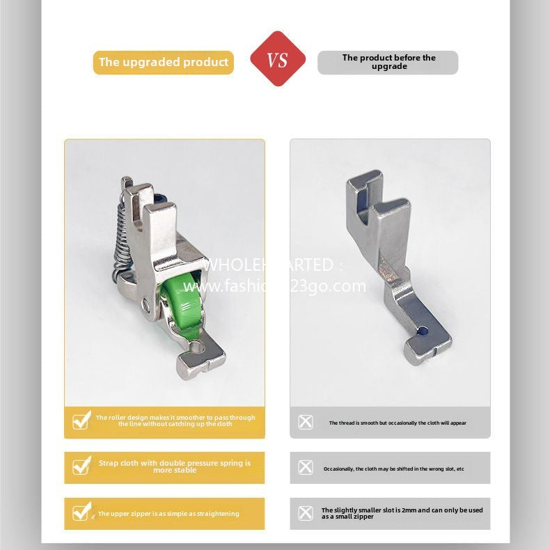 1148★  Newly upgraded roller invisible zipper presser foot invisible zipper presser foot seam smooth anti-wrinkle and anti-rush cloth