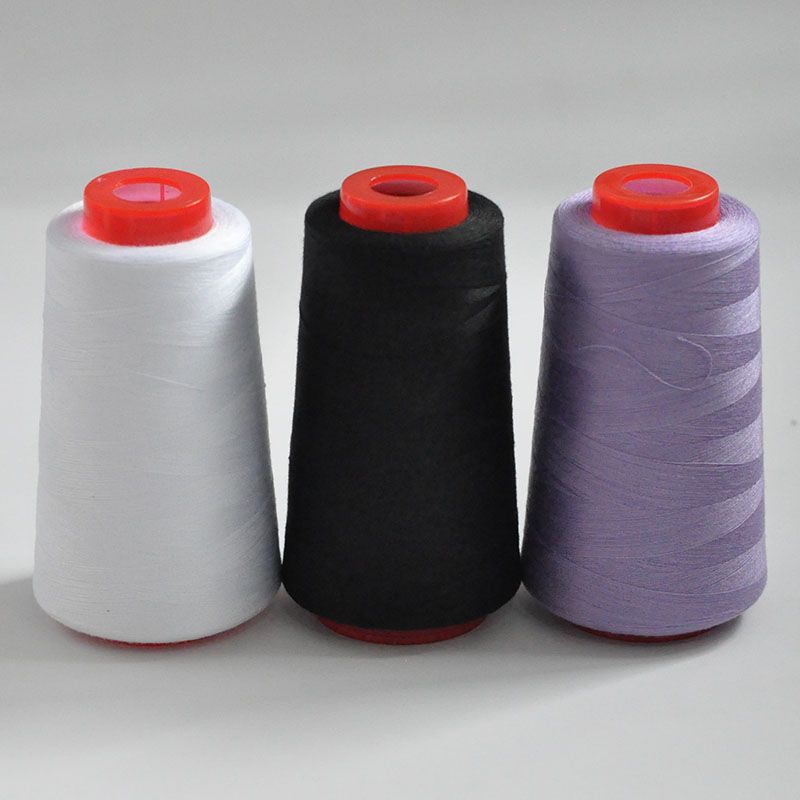 3053 Thread 402 Sewing Thread Household High Speed Thread Sewing Machine Pagoda Polyester Flat Car Large Roll Black and White Color
