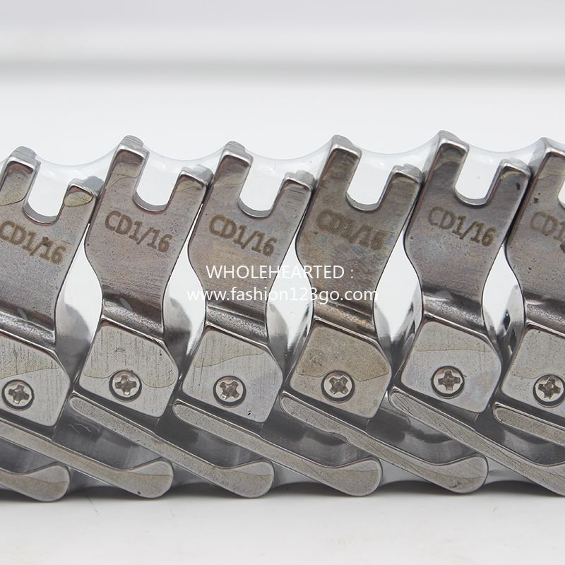 1214★ Prensatelas universal de acero para carro plano, alto y bajo, izquierda y derecha Prensatelas universal de acero para carro plano, alto y bajo, presión del prensatelas con tope de nervadura 0,1 0,2 líneas