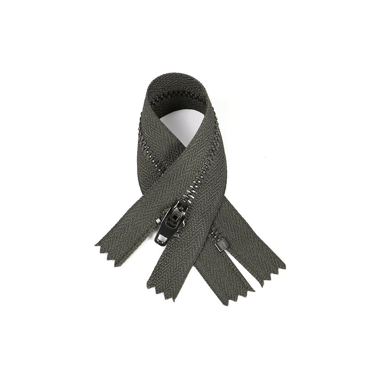 3086 Zipper No. 4 acrylic copper closed tail spring head work code U-shaped stop gun color tooth black nickel color multi-color cloth edge