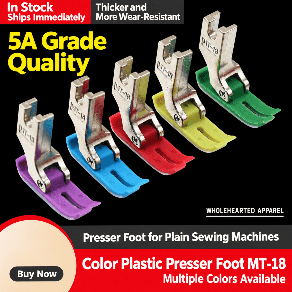 1729★ MT-18 カラープラスチック押さえ金 汎用タイプ5A 工業用ミシンアクセサリー耐摩耗★