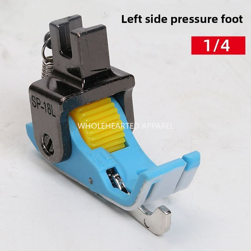 1692★  New flat car plastic Teflon baseplate left and right rib roller presser foot SP-18 with knife presser foot sewing accessories