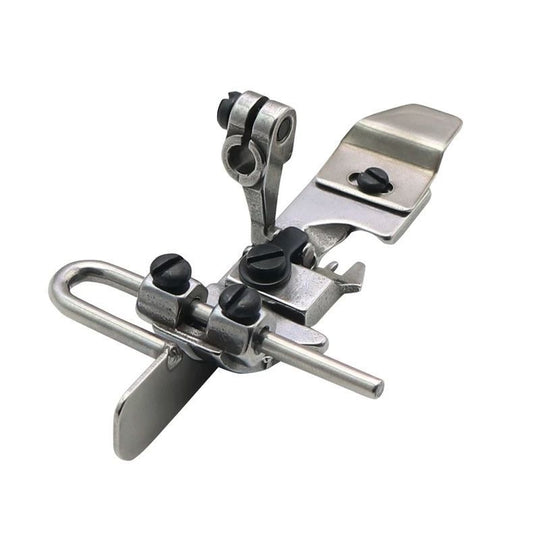 1320★  Edge copying machine, middle division, side position, middle division, rib, fixed regulation, foot pressing, sewing machine, edge locking machine, four-wire adjustable positioning