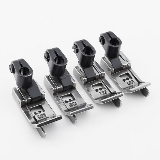 1181★  Interlock sewing machine left and right edge pressing foot, Kancha 5.6 needle position stop pressing foot, three needles and five lines 0.1/0.2 lines