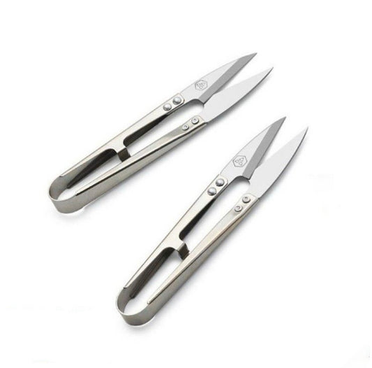 1156★  New PIN brand All stainless steel special steel yarn scissors Bud scissors Trimming cloth trimming head Mini spring U-shaped small scissors Embroidery