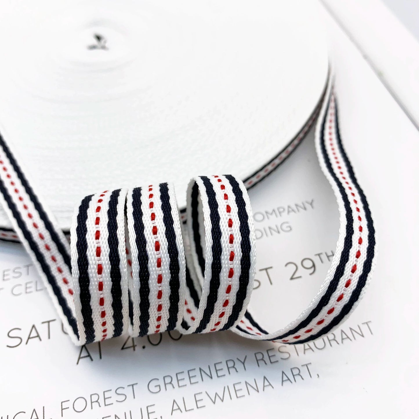 3855 Spot 1cm color jump point jacquard webbing edge pressing strip clothing side strip piping strip home textile decorative ribbon