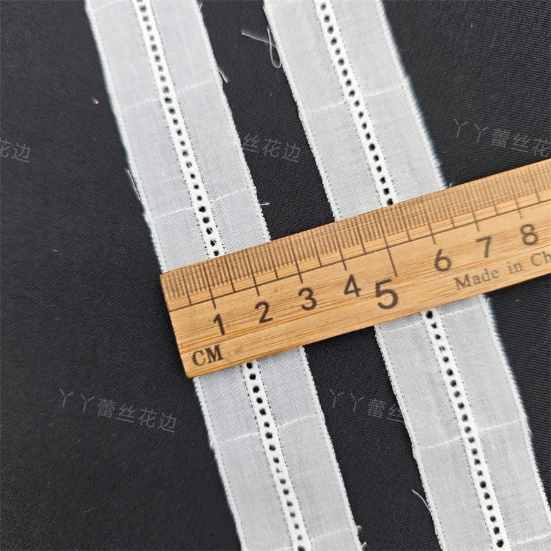 3783 Venta caliente de accesorios de moda hechos a mano DIY materiales de costura de algodón escalera bordado encaje ropa falda tela decorativa