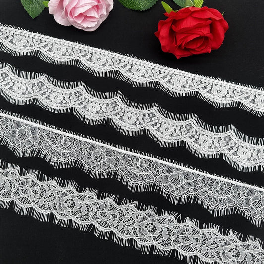 3777 ancho 4-5cm exquisito encaje de pestañas pequeñas DIY tela hecha a mano ropa interior falda cuello accesorios decorativos