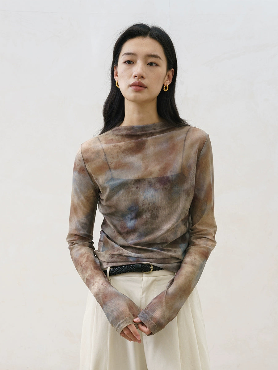 CAREMIND original ligero y ligero mancha color manga larga top diseño de mujer sentido ajustado de punto camisa de fondo otoño nuevo