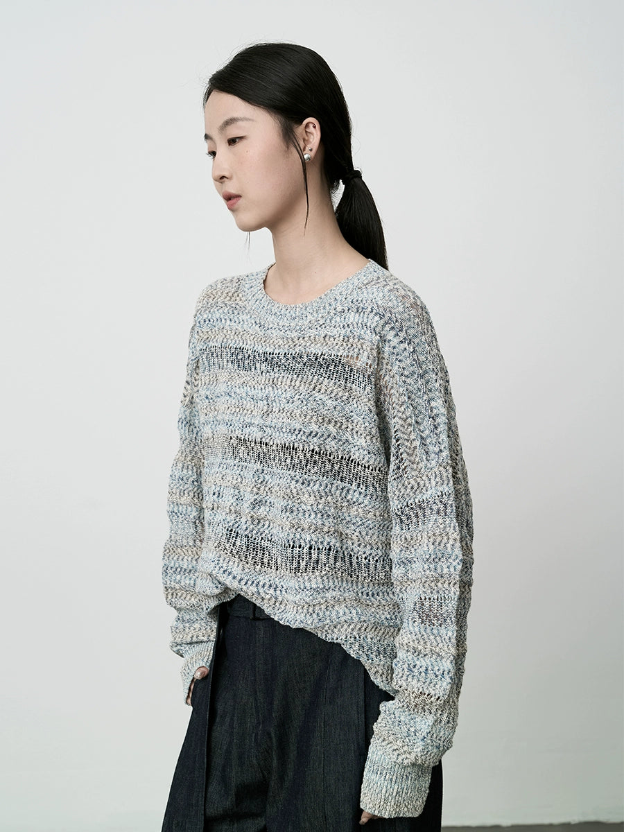 CAREMIND Abrigo holgado de manga larga de punto holgado de fibra de bambú para primavera y otoño