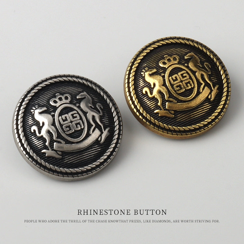 3237★ Vintage British style metal button coat trench coat sweater suit jacket hand-sewn buttons bronze ancient silver buttons