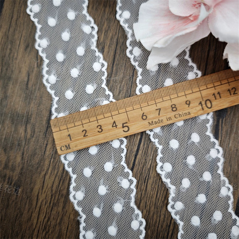 3805 Accesorios de encaje bordado de malla, cortinas de tela, vestido de novia, falda, decoración, bricolaje, material de tela para ropa hecho a mano