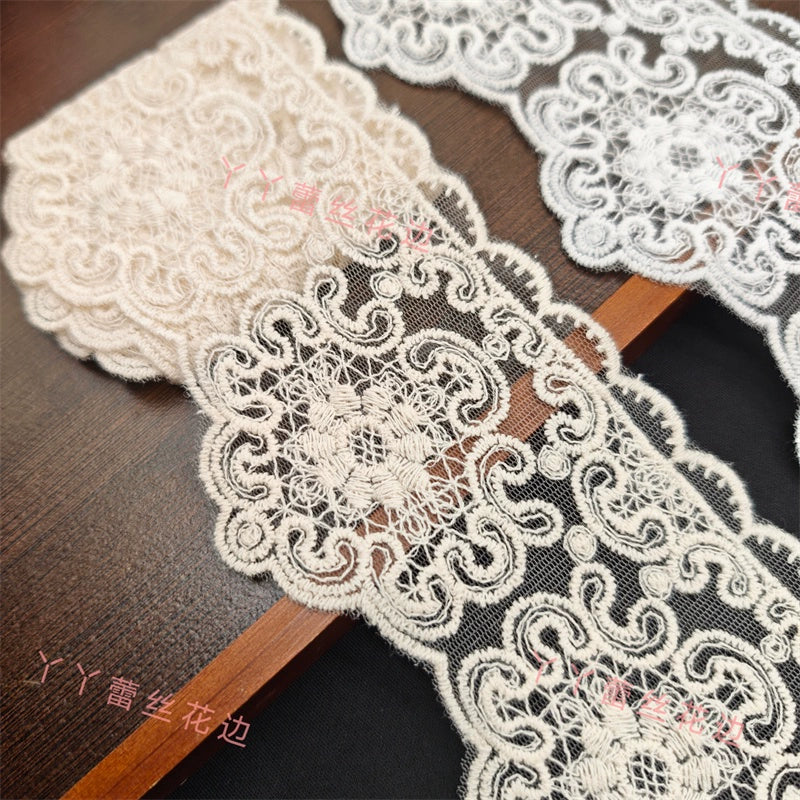 3825 ancho 8,5 cm malla bordado encaje accesorios de encaje DIY hecho a mano ropa interior de mujer bordado tela de malla accesorios de ropa