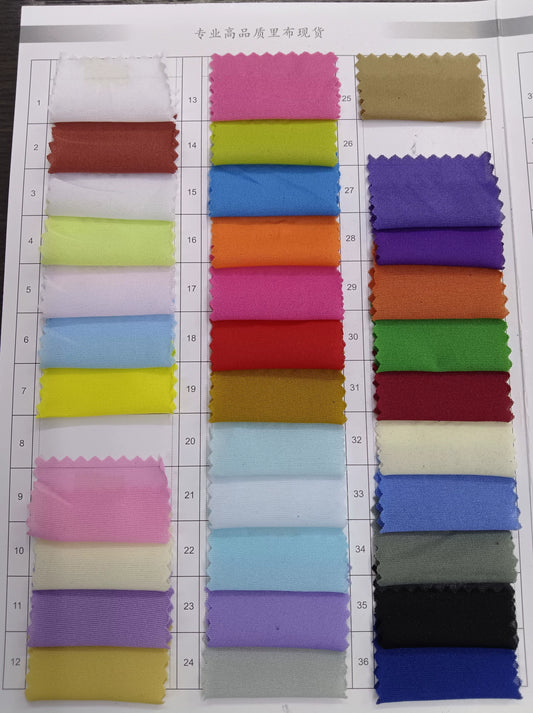 3905 Tejido elástico de verano, tejido fino de punto, forro de falda, tejido de imprimación absorbente de sudor, tejido de punto de una sola cara de alta elasticidad 8031