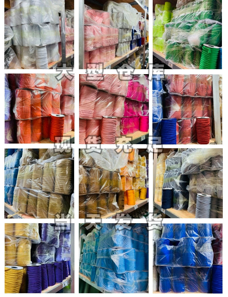 3849 Spot 39 colores 1 cm borde fino cinta maestra de seda brillante tira de brotes ribete cuerda borde incrustado tira cincha accesorios de ropa