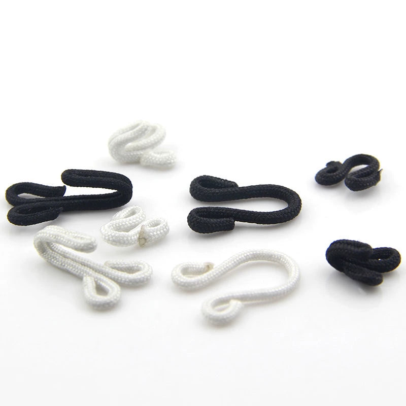 3502★  Cloth collar hook, wind age buckle, hidden buckle, invisible pair buckle, white, black cloth button, wind age buckle hook.
