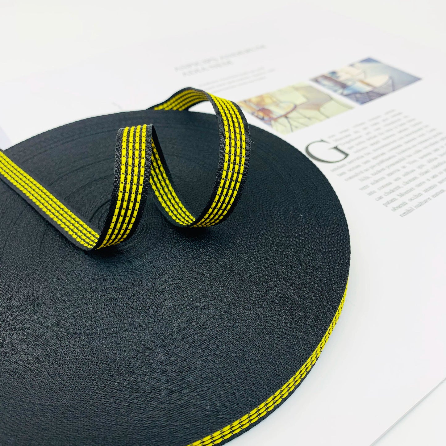 Cinta de punto de salto de 1 cm con rayas de color, cinta de ribete para ropa, cinta de prensado para bordes, cinta de jacquard, accesorios para ropa