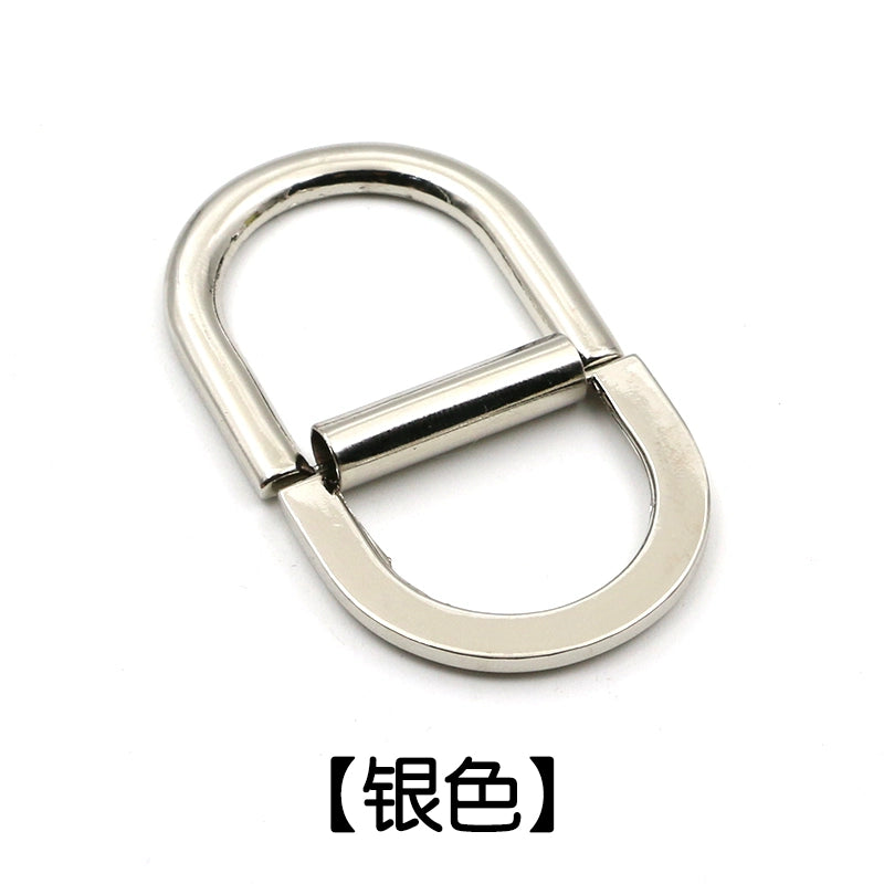 3523★ Botón de metal Botón en D, botón de ajuste del cinturón del abrigo de mujer Anillo en D Botón en D, botón de la correa de la mochila del equipaje