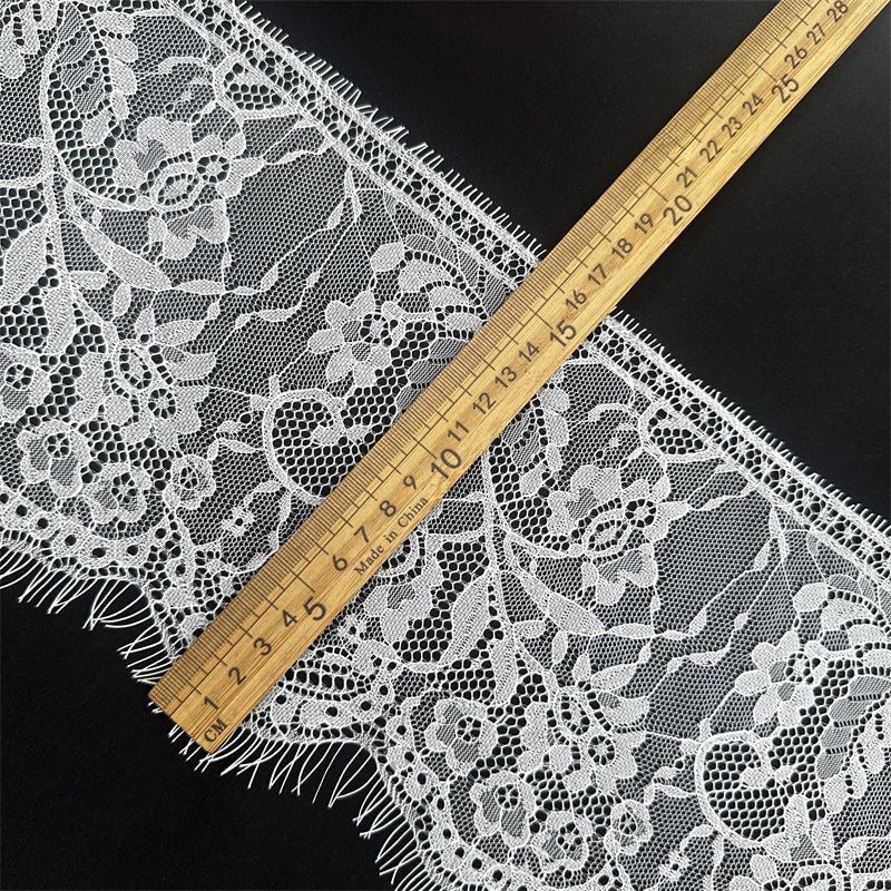 Encaje fino exquisito de 3775 cm de ancho y 16 cm de ancho, hecho a mano, para accesorios de ropa, faldas y cortinas.