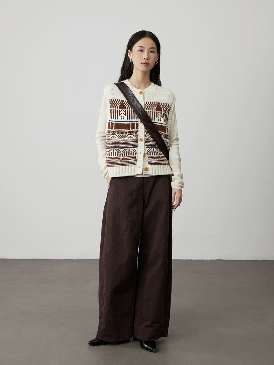 Suéter de punto con cuello Henry de sentido literario y retro de CAREMIND, suéter de lana elástico alto y delgado para mujer con camiseta de manga larga en el interior