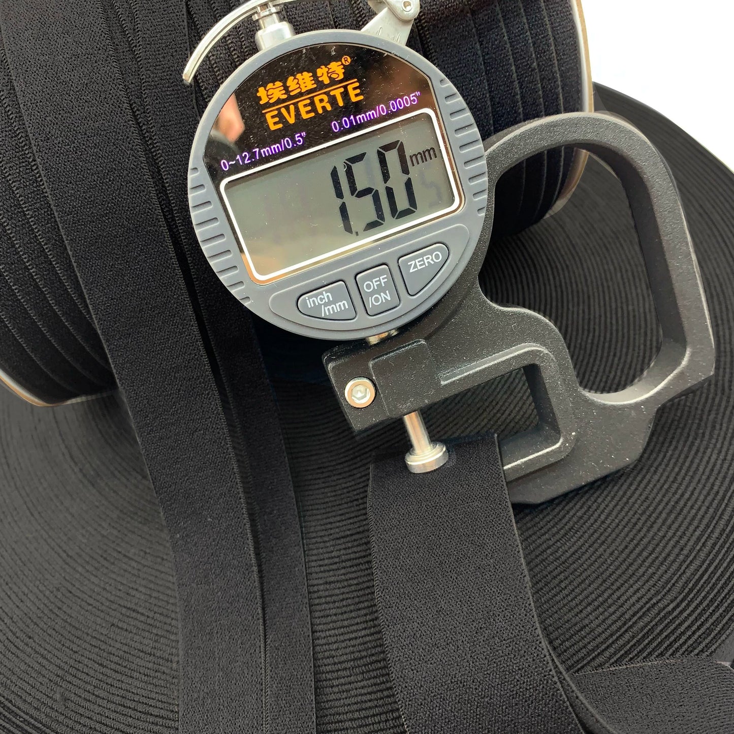 3869 1-3,8 cm banda elástica de nailon puro engrosada de gamuza negra, accesorios de alta elasticidad, cinturilla deportiva de yoga, cuerda de goma