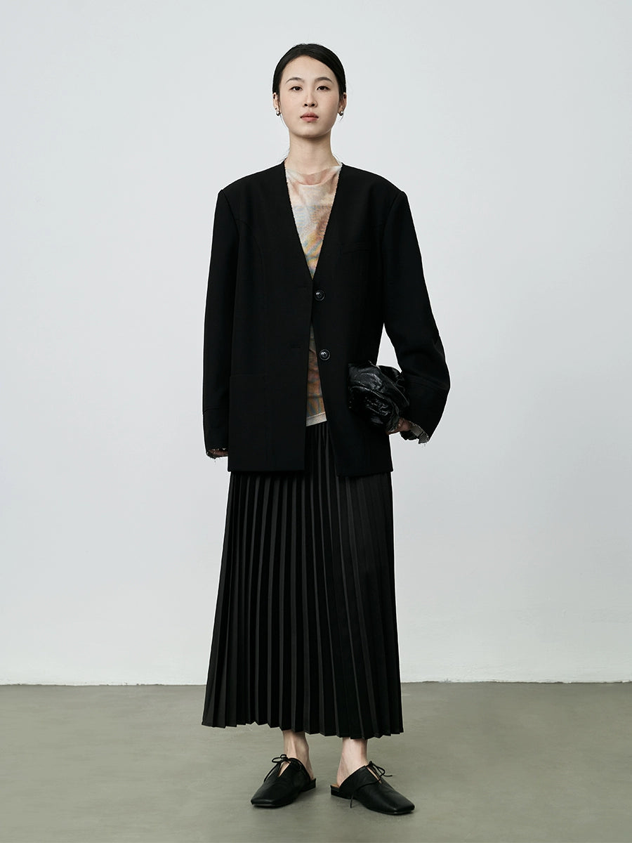 Camiseta de malla fina con estampado tie-dye en rosa y azul de CAREMIND, diseño irregular con cambio gradual