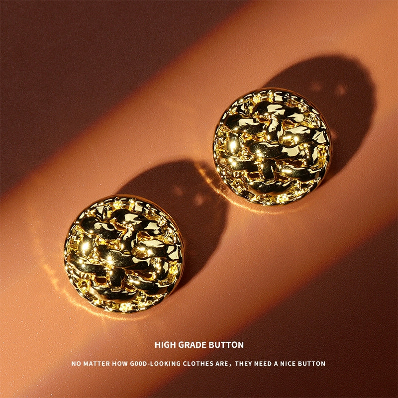 3239★ High-end metal round button suit trench coat coat decorative buttons men's and women's versatile clothes accessories buttons