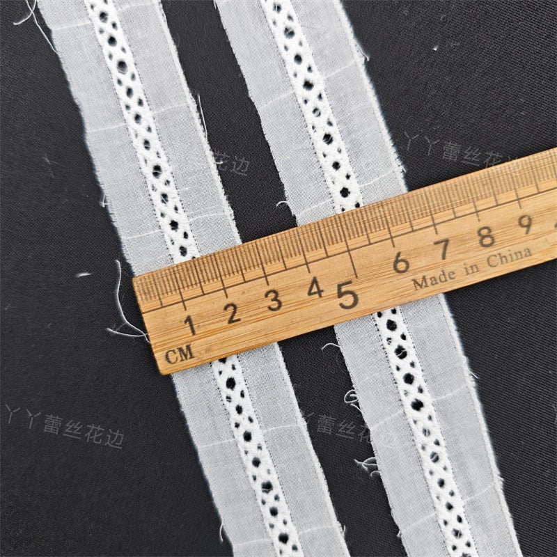 3798 Exquisita tela de algodón puro para parte inferior de la escalera, empalme de ropa, bordado decorativo de encaje, cinturón DIY, accesorios decorativos para ropa