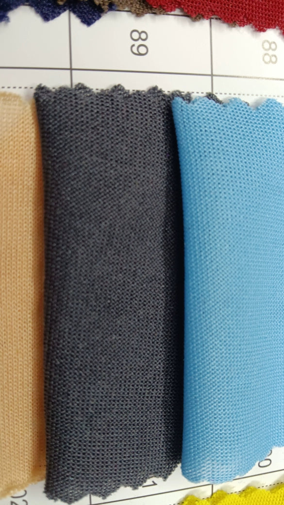 3905 Tejido elástico de verano, tejido fino de punto, forro de falda, tejido de imprimación absorbente de sudor, tejido de punto de una sola cara de alta elasticidad 8031