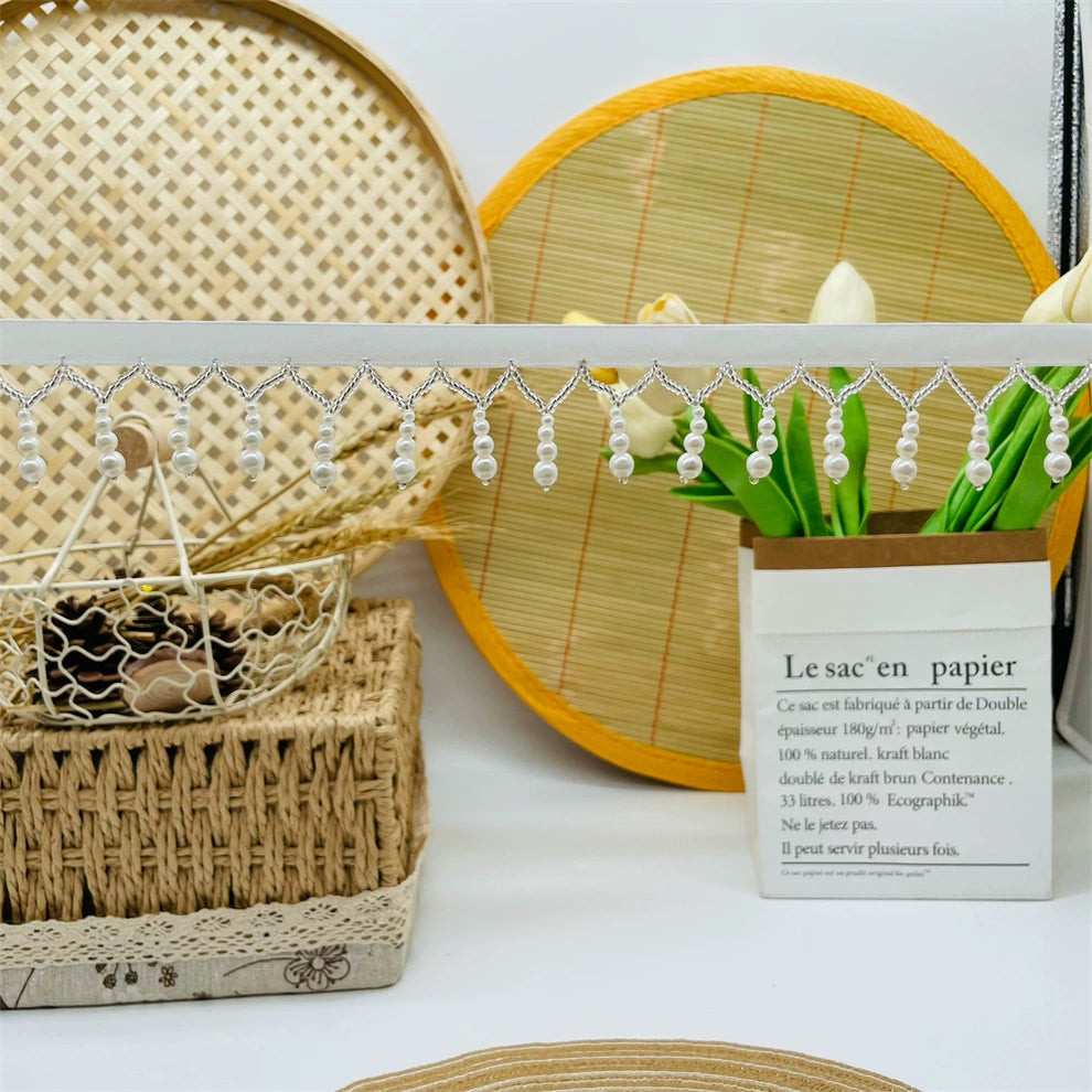 3716 Nuevo producto: encaje con flecos de cuentas, colgante de calabaza de perla Hanfu, accesorios para faldas, accesorios de ropa, cortina de cuentas DIY