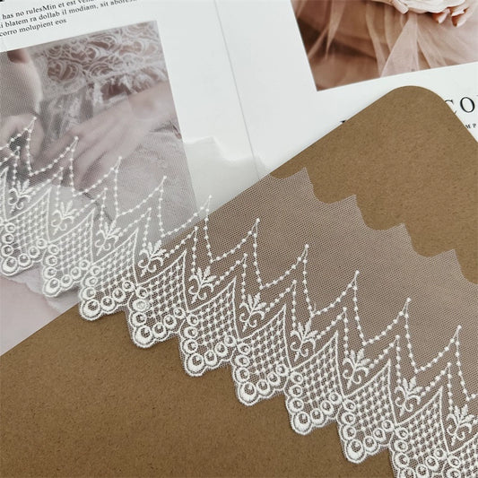 3828 Ancho 10cm malla bordado encaje DIY vestido ropa falda dobladillo cortina tela decoración accesorios