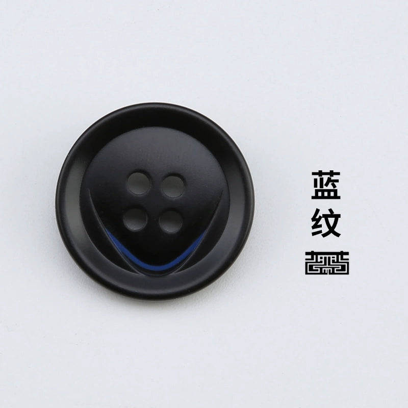 3439★ Abrigo de traje para mujer, botones decorativos de alta gama, botones redondos, ropa, chaqueta, suéter, traje, botones negros, botones de resina