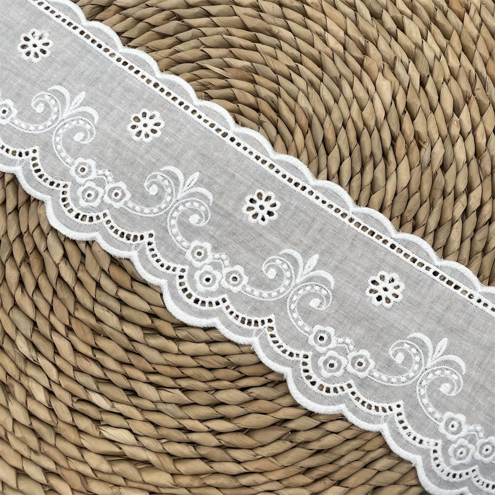 3795 Exquisita tela de algodón étnica retro, tela de encaje bordado, accesorios de ropa DIY, costura de cortinas, tela para el hogar