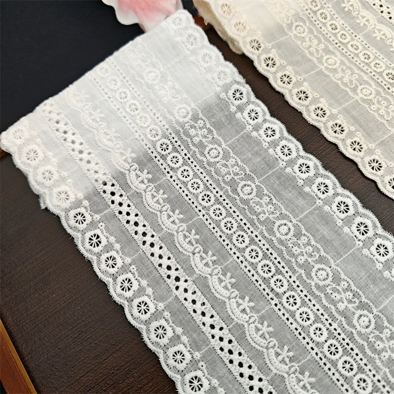 3802 Ropa de moda Lolita, algodón peinado, algodón bordado, encaje, ropa interior, decoración textil para el hogar, tela auxiliar hecha a mano DIY