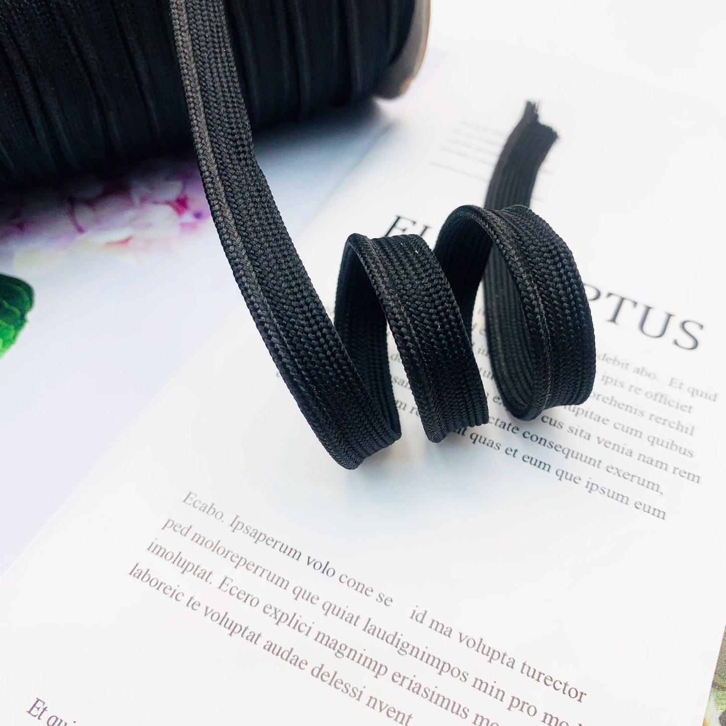 Cinta adhesiva de seda brillante de 1 cm, 41 colores, con borde incrustado, para decoración de hogar, textiles, accesorios de ropa, 3847