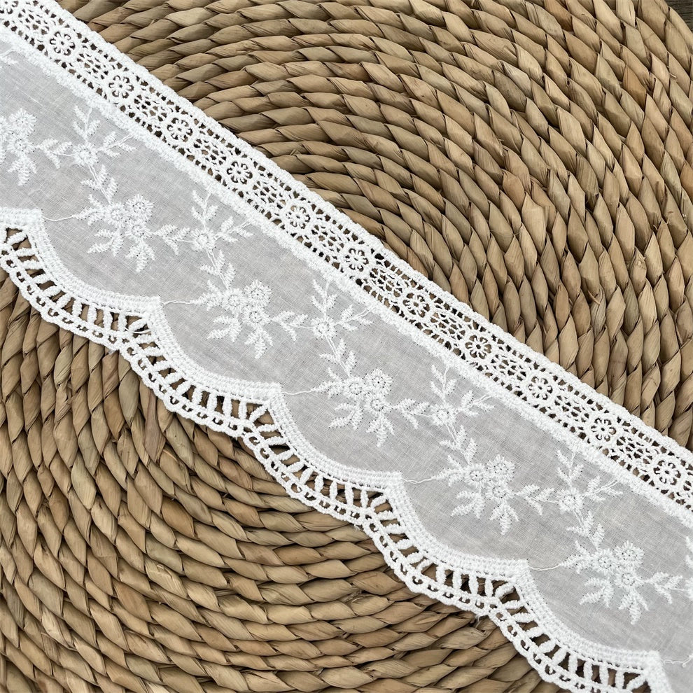 3795 Exquisita tela de algodón étnica retro, tela de encaje bordado, accesorios de ropa DIY, costura de cortinas, tela para el hogar