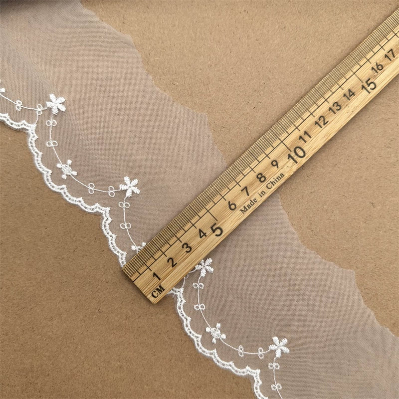 3811 Accesorios de encaje bordado blanco japonés y coreano, accesorios de decoración de ropa DIY, materiales hechos a mano DIY, accesorios de ropa