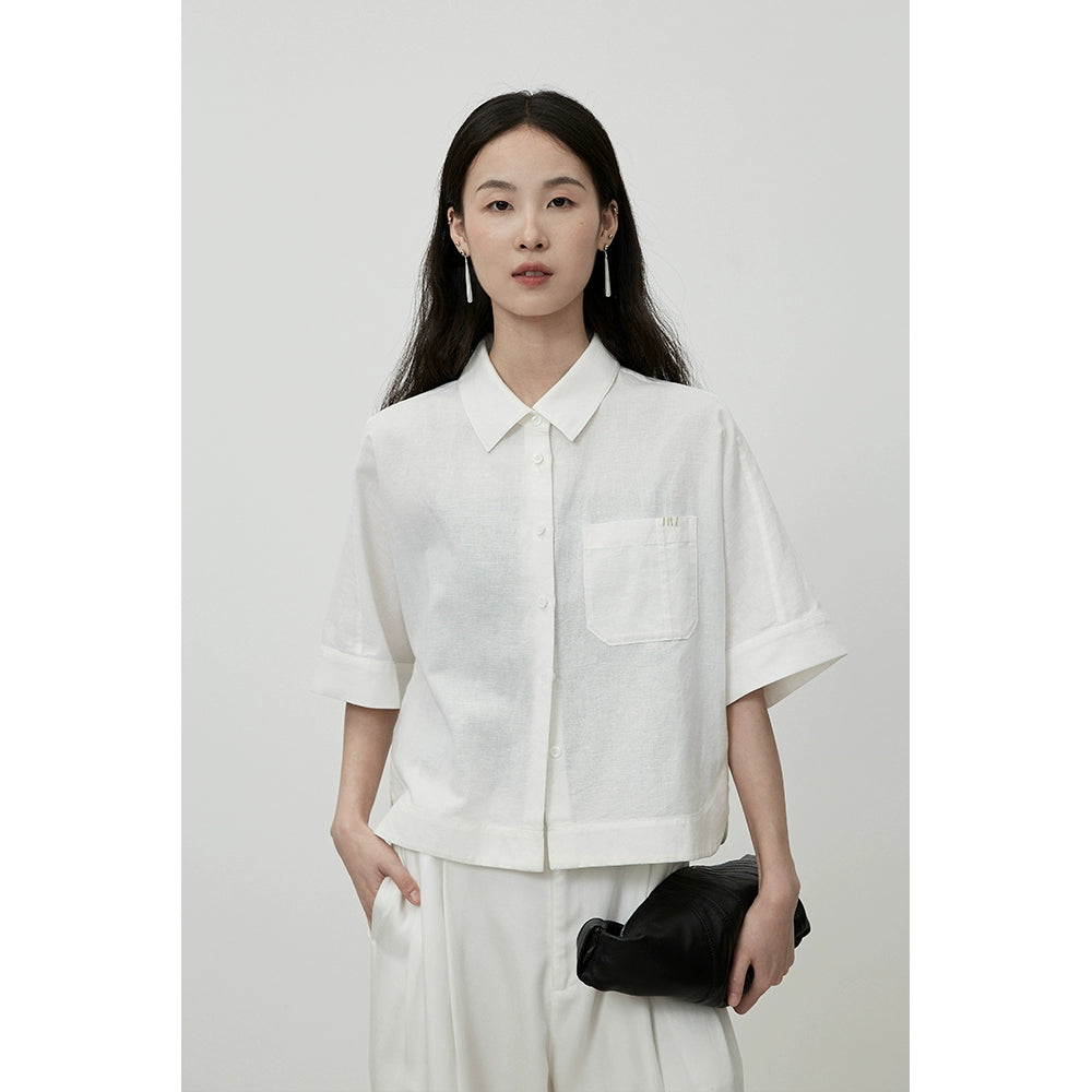 Camisa corta con cuello polo de manga corta negra CAREMIND para hombre pequeño con abrigo corto con bolsillos grandes