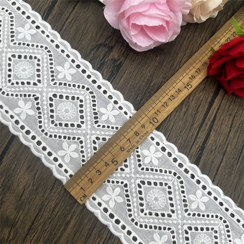 3787 Bordado de algodón de alta calidad con borde ondulado, encaje hueco, bricolaje, ropa, cortina, cuello, borde, puño, material de joyería
