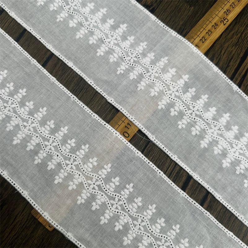 Tela de algodón de 9,5 cm de ancho, 3790 cm de ancho, bordado de encaje, accesorios de ropa, bricolaje, cinturón, correa de hombro, joyería, material para cortina de hogar