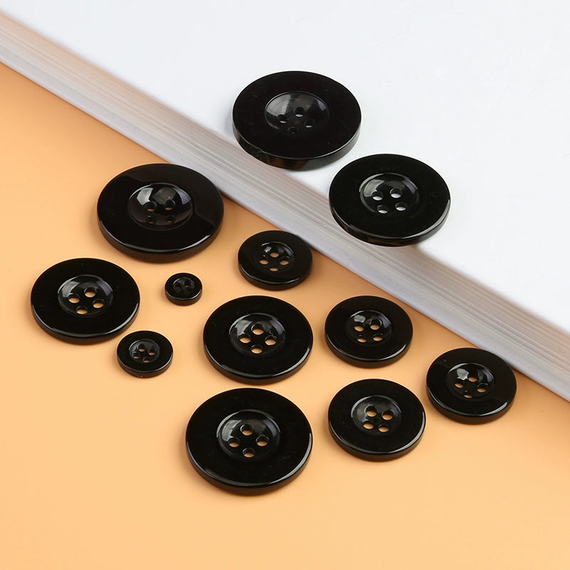 3309★ Resin white shirt round decorative buttons invisible bottom button shirt versatile pad button black button small button