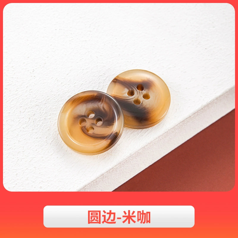 3442★ Botones de abrigo de lana, botones de gabardina, botones de pantalón de traje de hombre, botones redondos de resina semimate