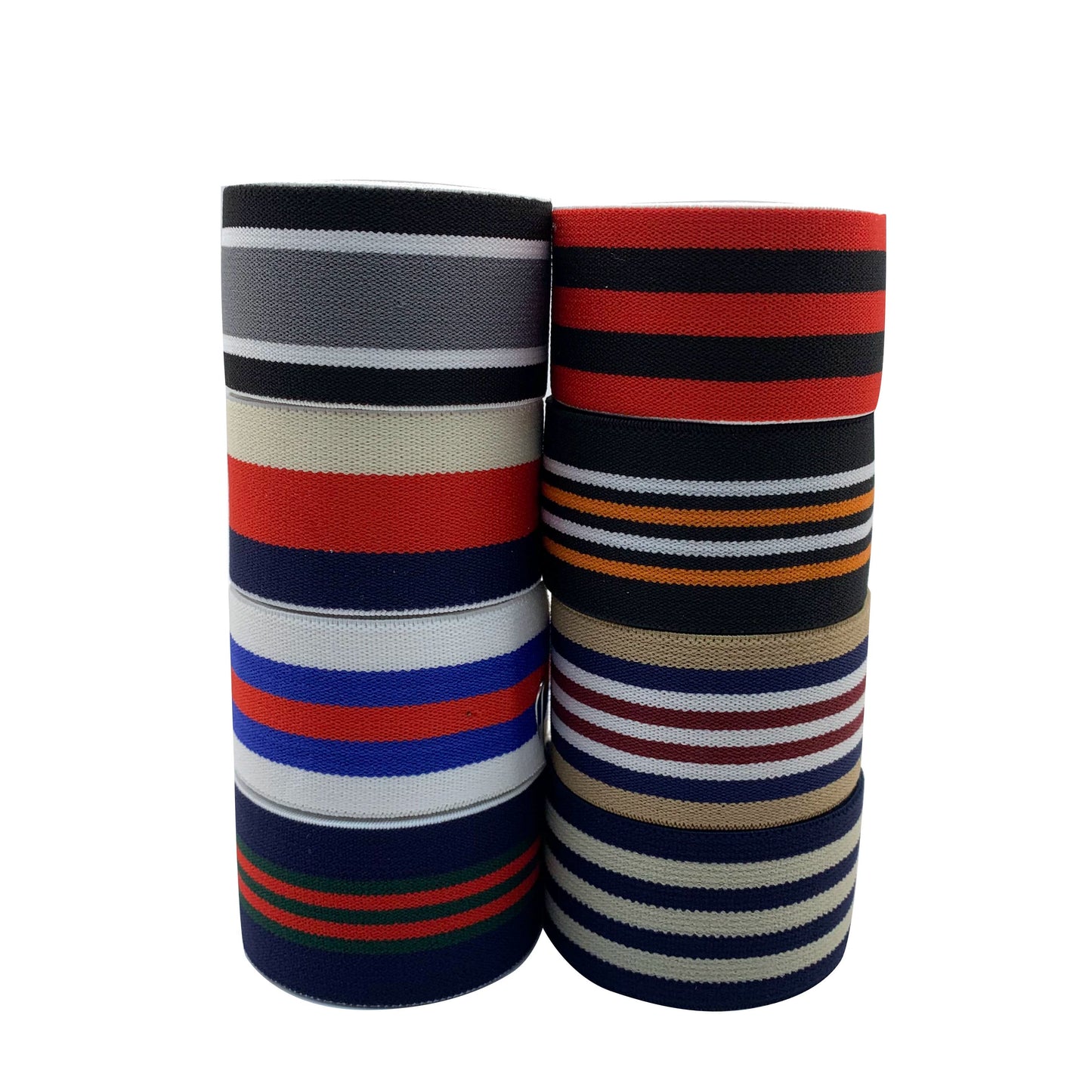 3868 Banda elástica gruesa de 4 cm con rayas de colores para ropa interior, banda de goma para cintura, correa de jacquard, accesorios para ropa