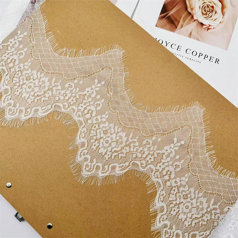 Encaje de pestañas onduladas suaves de 15 cm de ancho, tela para manualidades, ropa, falda, velo de novia, accesorios de empalme