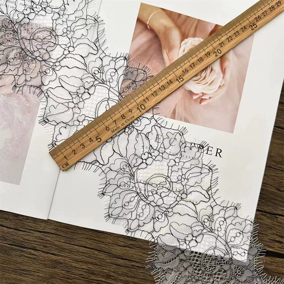 3778 Exquisita exportación de pestañas, encaje de barba, bricolaje, diseño hecho a mano, ropa, falda, dobladillo, accesorios, ancho 13 CM