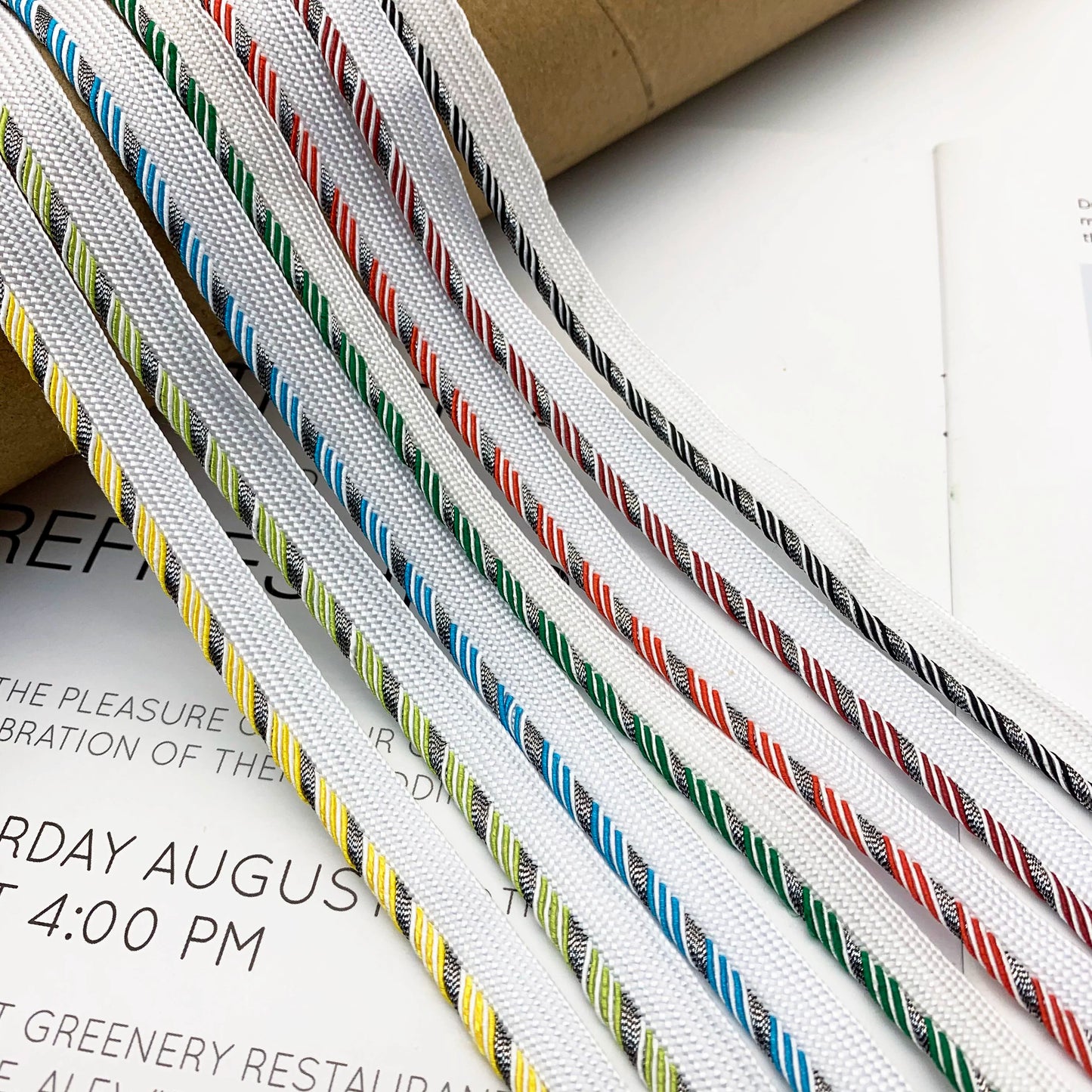 3842 Spot 1cm color plata cebolla tejido niño cinta maestra brote tira accesorios ropa incrustado borde tira zapatos y sombreros hogar textil ribete cuerda