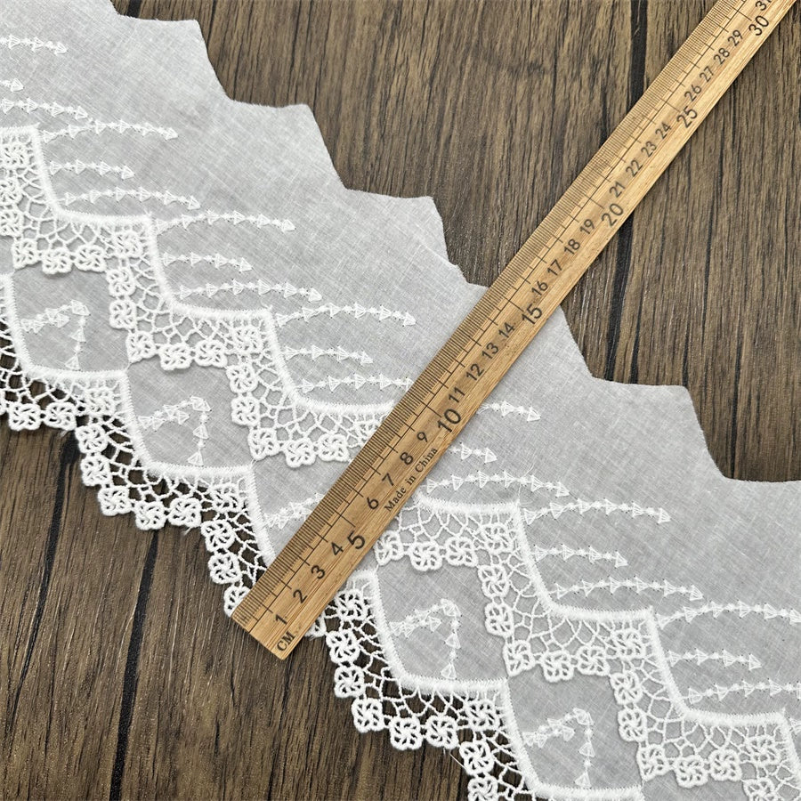 3793 Accesorios de borde de tela con bordado de encaje de doble capa japonés y coreano, cortinas de falda de ropa de bricolaje hechas a mano, telas textiles para el hogar, telas decorativas